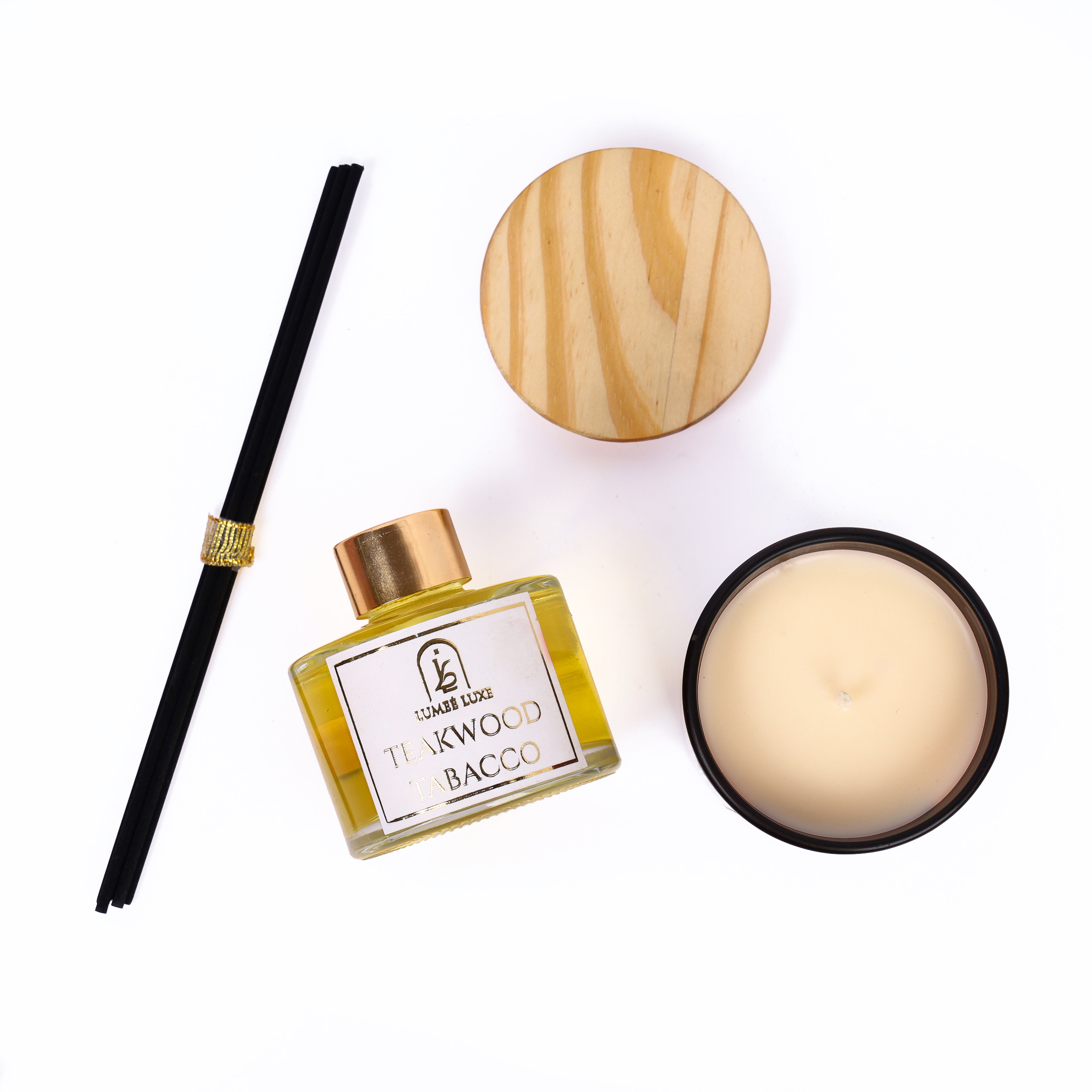 Lumeé Luxe Signature - Gift Set of 2 - Jasmine Marigold & Teakwood Tobacco