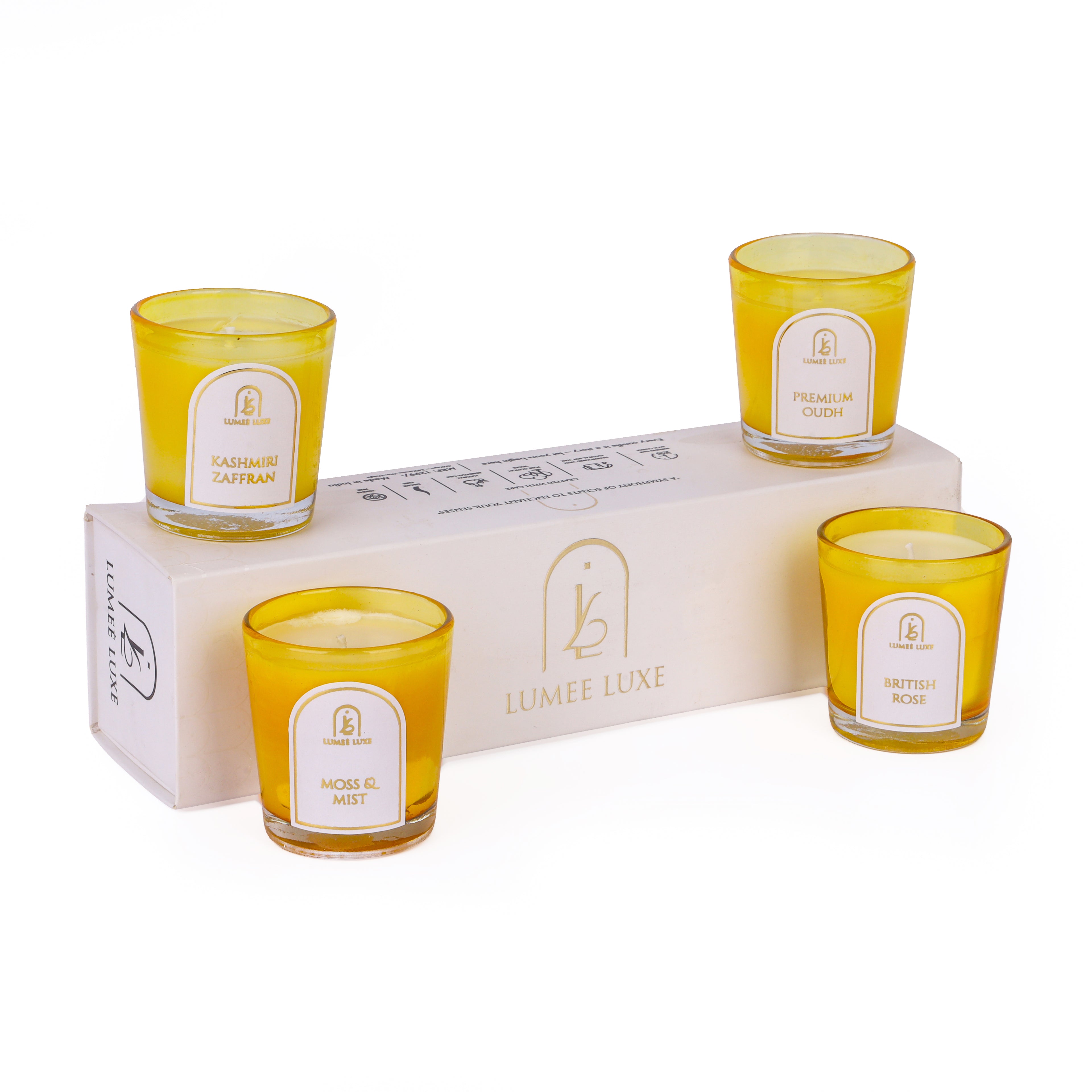 The Candle Quartet - Set of 4 - Soy Wax - Handpoured - Essential Oils - White