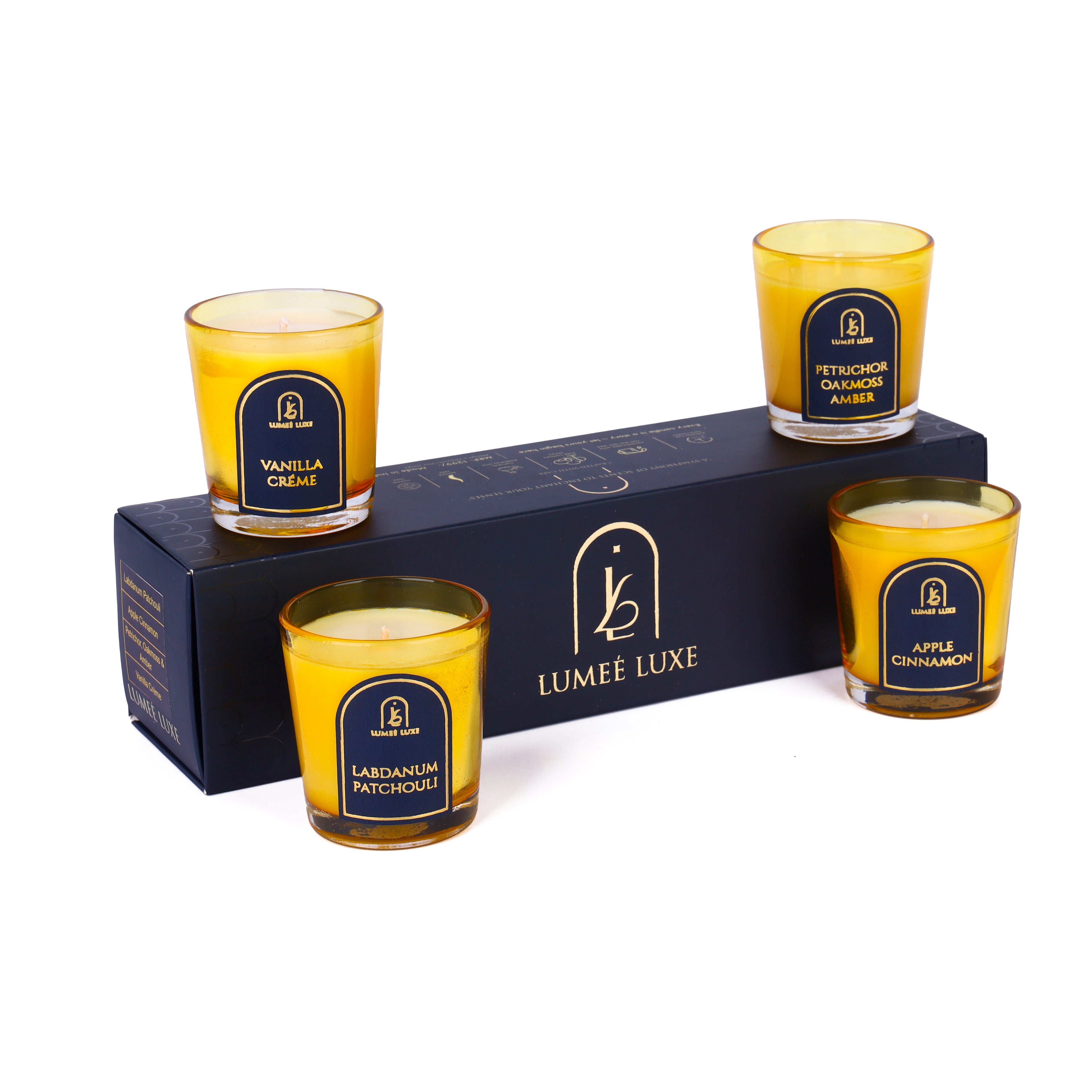 The Candle Quartet - Set of 4 - Soy Wax - Handpoured - Essential Oils - Royal Blue
