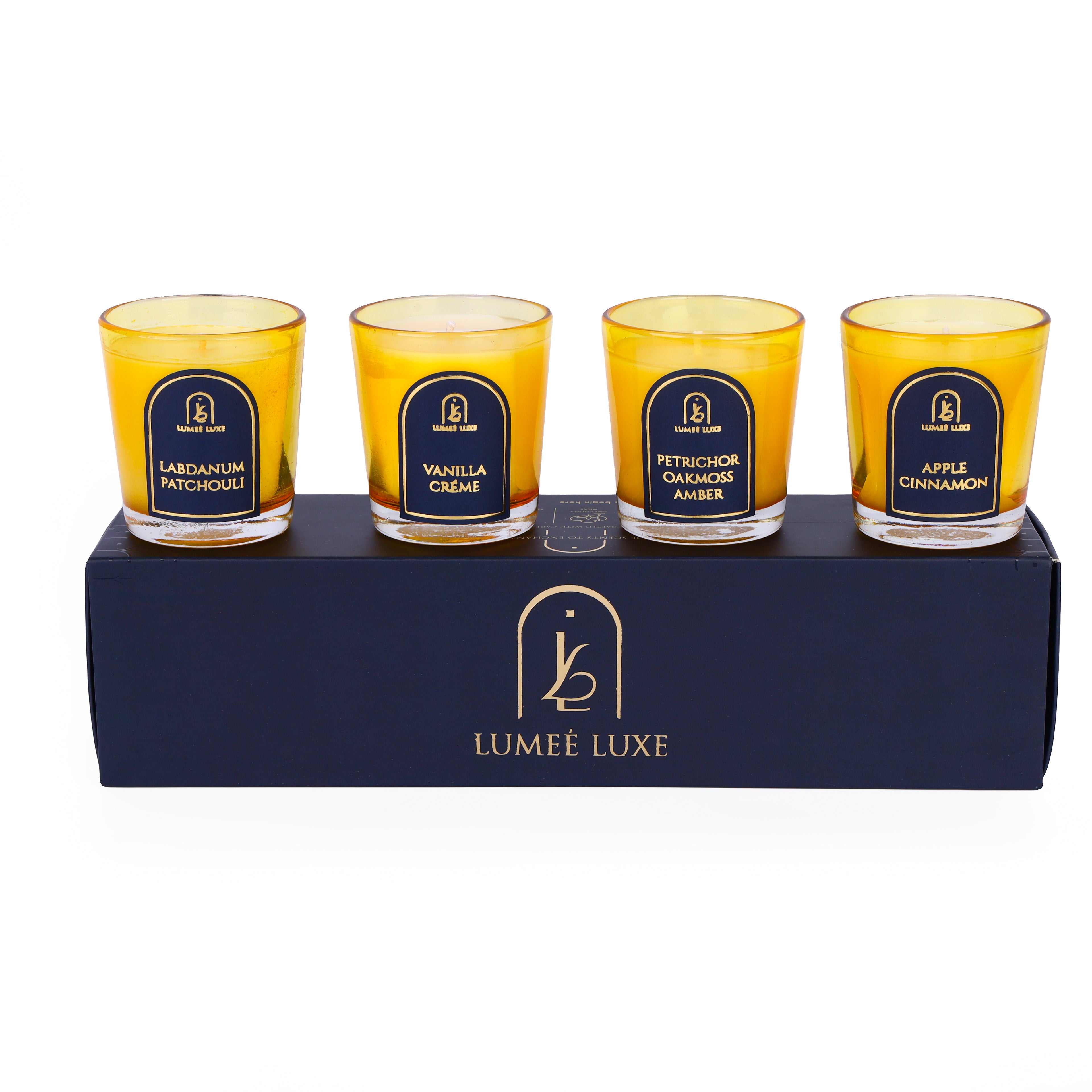 The Candle Quartet - Set of 4 - Soy Wax - Handpoured - Essential Oils - Royal Blue