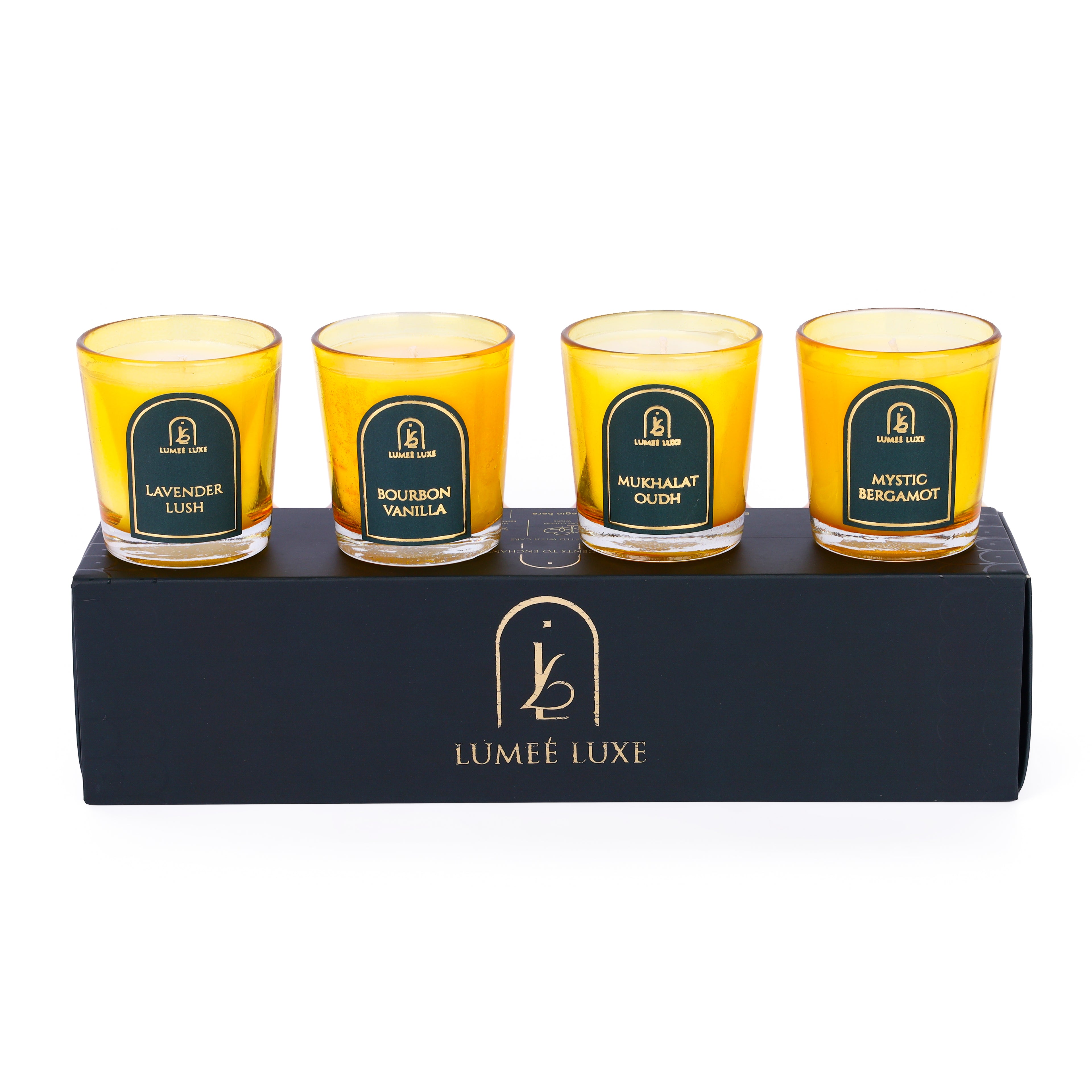The Candle Quartet - Set of 4 - Soy Wax - Handpoured - Essential Oils - Forest Green