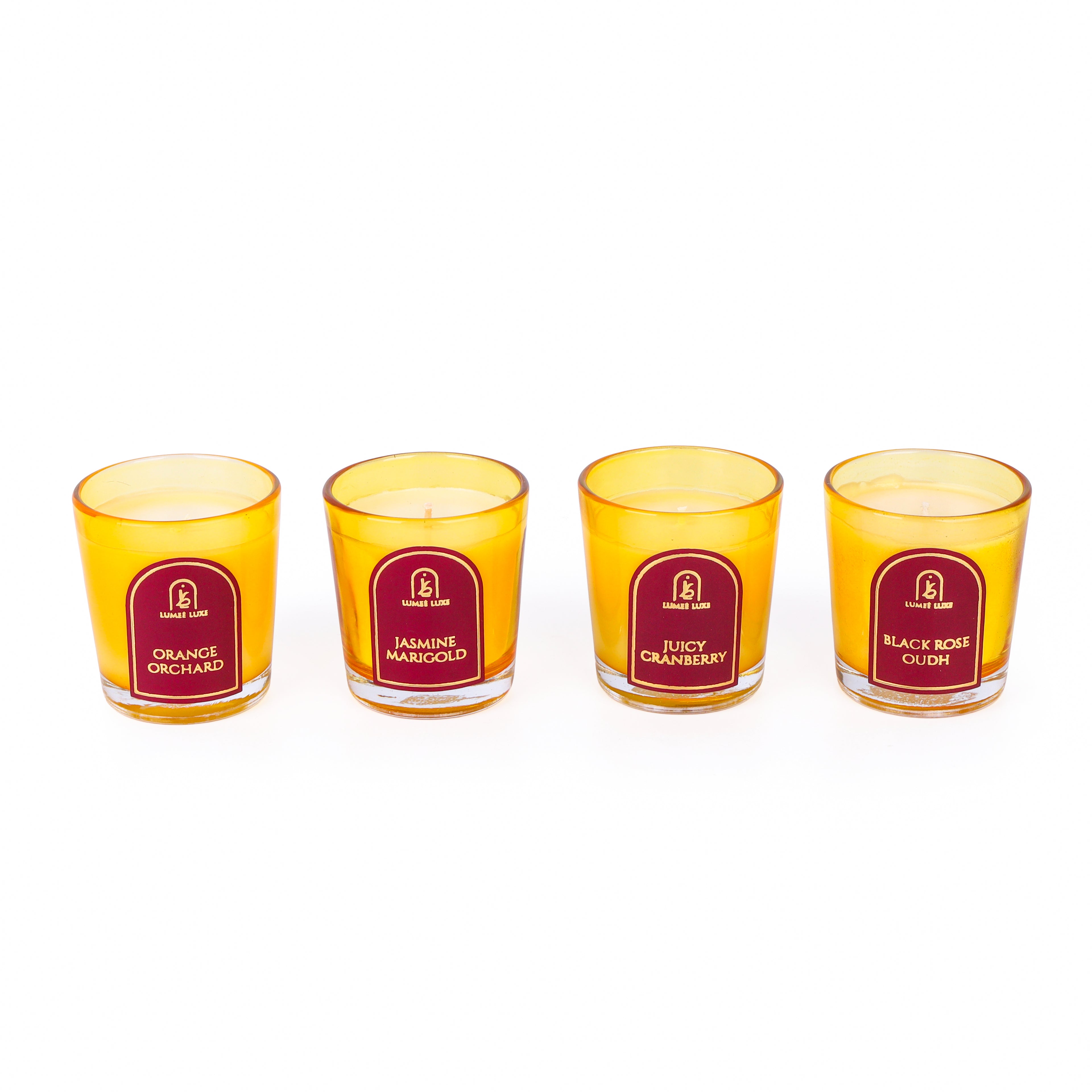 The Candle Quartet - Set of 4 - Soy Wax - Handpoured - Essential Oils - Maroon