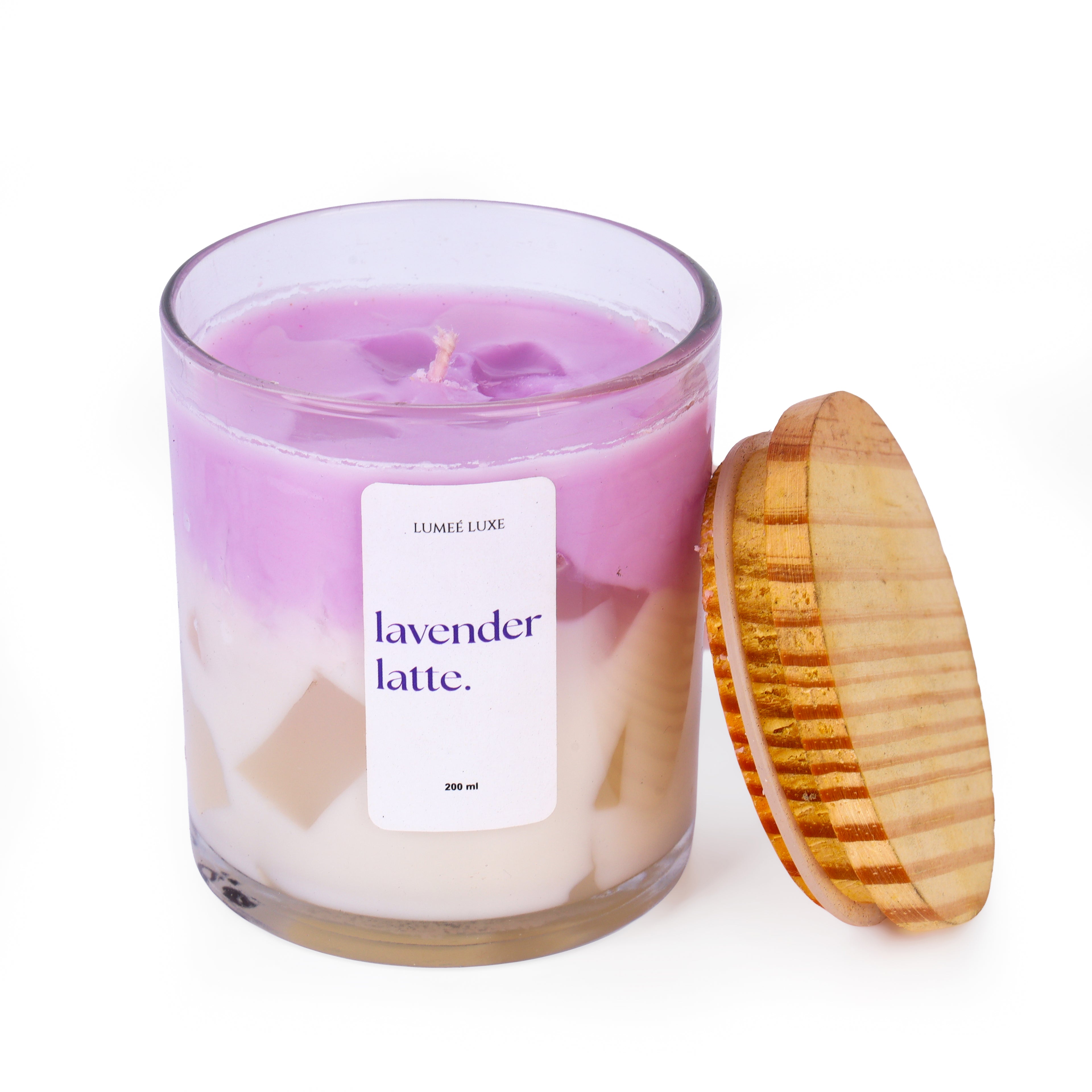 Lavender Latte Candle - Soy Wax & Gel Wax
