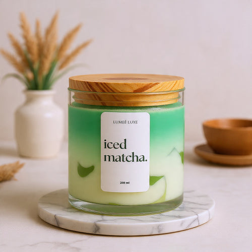 Iced Matcha Candle - Soy Wax & Gel Wax