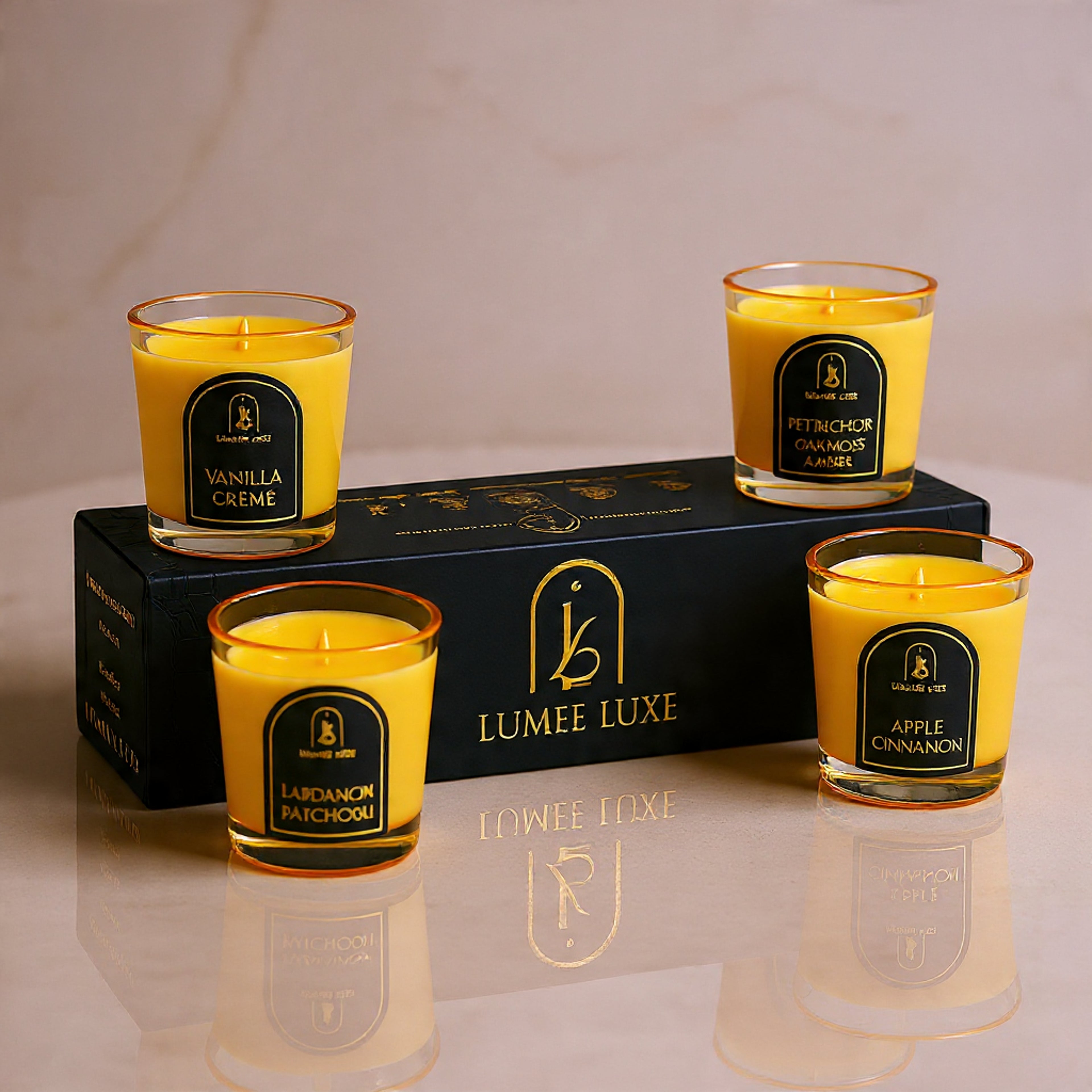 The Candle Quartet - Set of 4 - Soy Wax - Handpoured - Essential Oils - Royal Blue