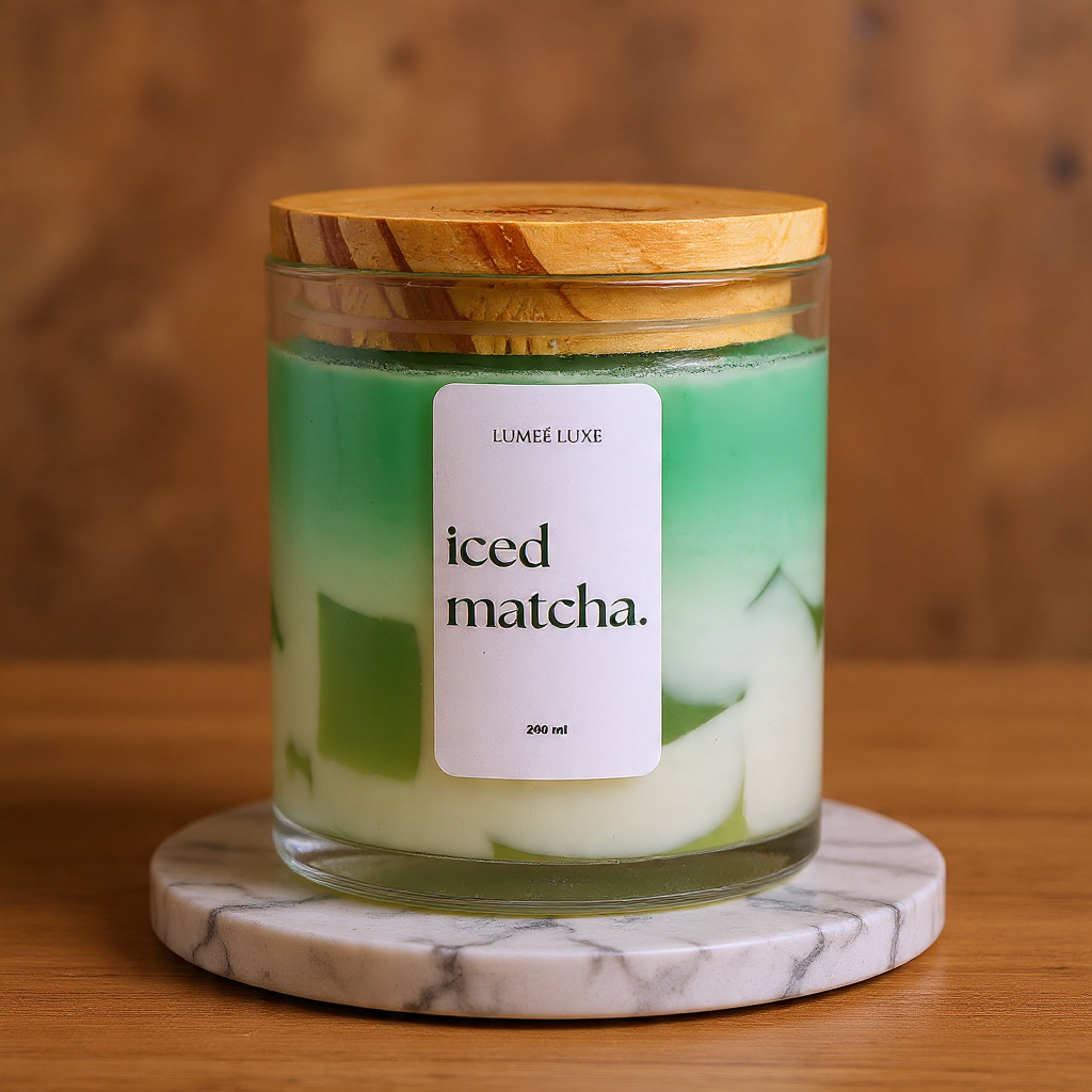 Iced Matcha Candle - Soy Wax & Gel Wax