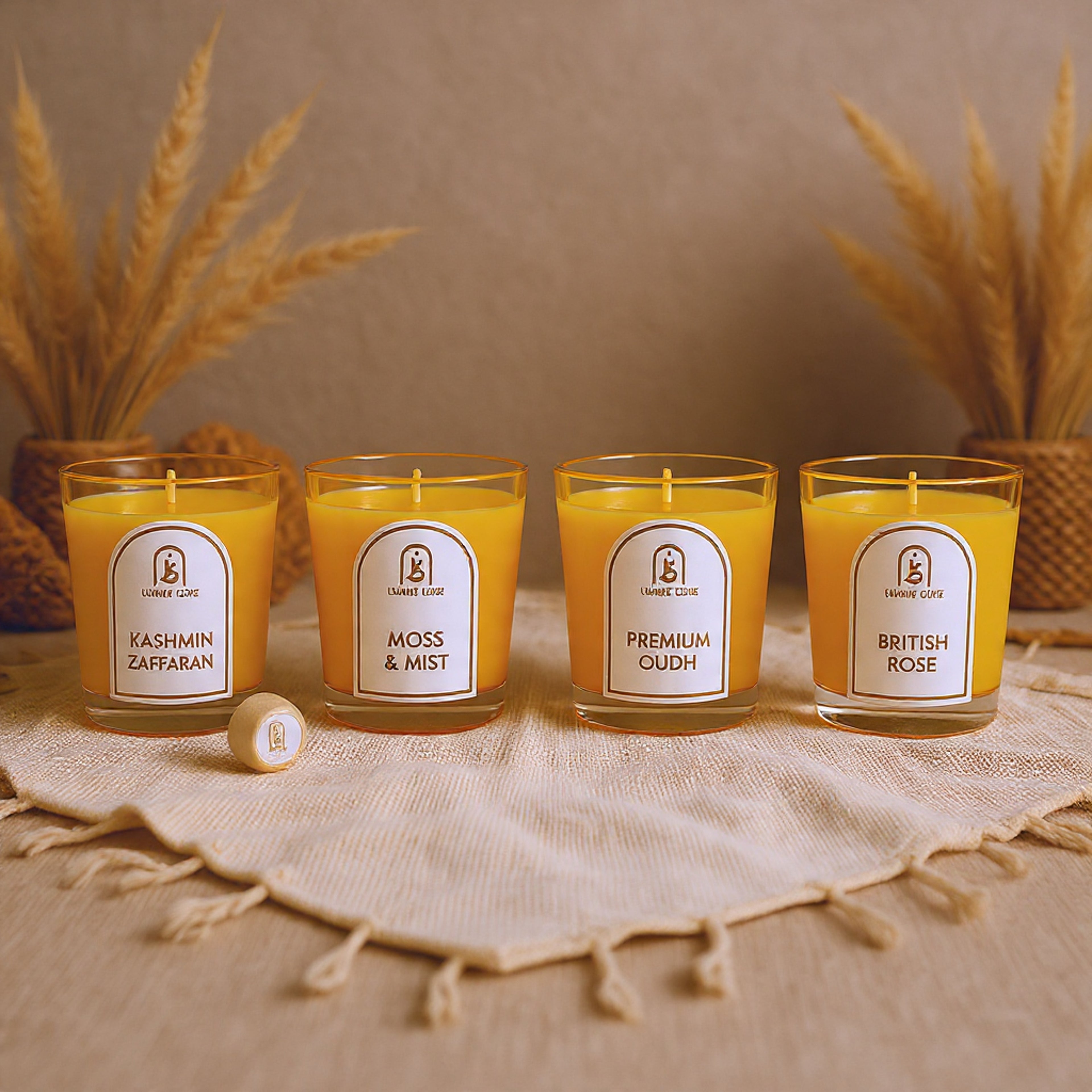The Candle Quartet - Set of 4 - Soy Wax - Handpoured - Essential Oils - White